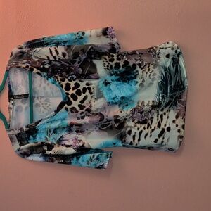 Floral and Animal Print Women's Top